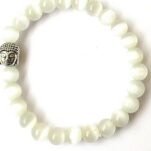 Buddha Natural White Stone bracelet