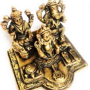 श्री गणेश श्रीलक्ष्मी श्री कुबेर जी पीतल मूर्ति Ganesh Lakshmi Kuber