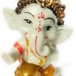 गणेश जी प्रसन्न Ganesh ji Statue red right