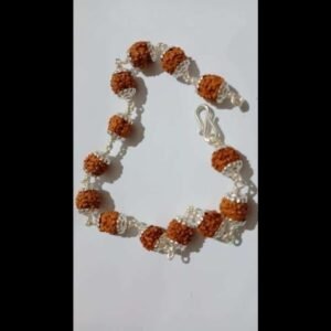 पांच मुखी सिल्वर ब्रेसलेट,5 mukhi silver bracelet