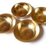 प्रभु के भोग के बर्तन 4 कटोरी शुद्ध धातु से बने bhog Katori 4
